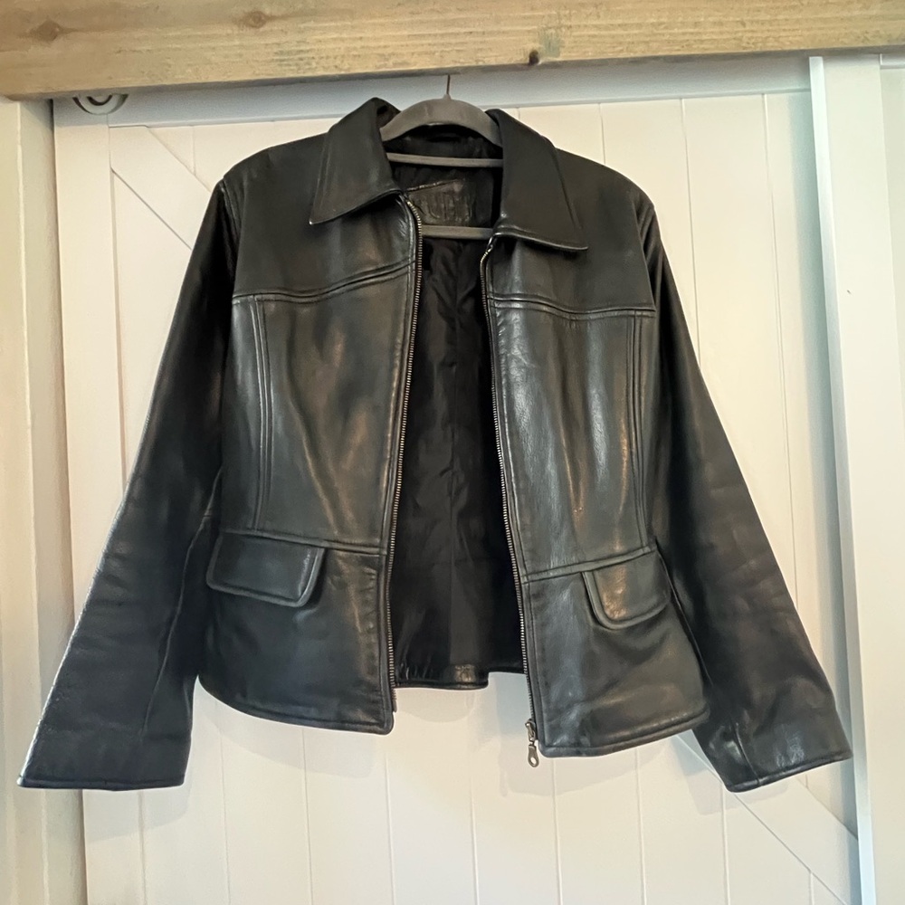 RUDSAK Black Leather Women's Jacket- Medium